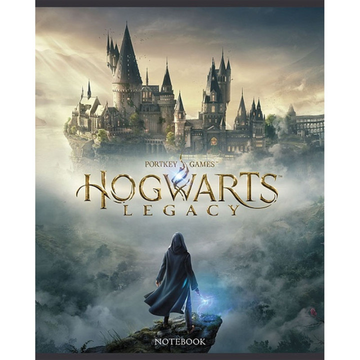 Тетрадь 48 листов А5ф клетка 65г/кв, на скобе "Hogwarts Legacy"