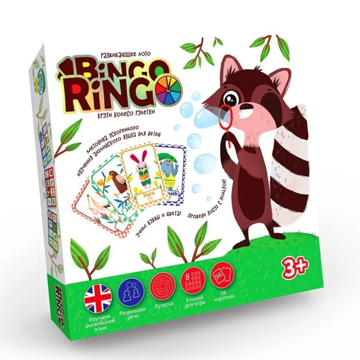 Лото развивающее Bingo Ringo, рус+англ. алфавит