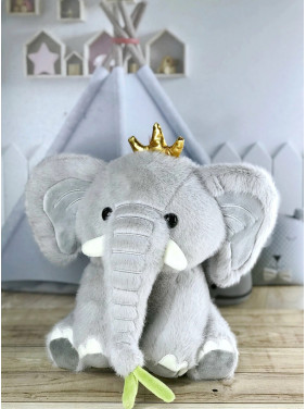 Мягкая игрушка Слоник с листочком 40 см Мягкая игрушка Слоник с листочком 40 см
