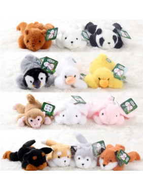 Мягкая игрушки лежебоки крокодил, собака, волк, красная панда, капибара