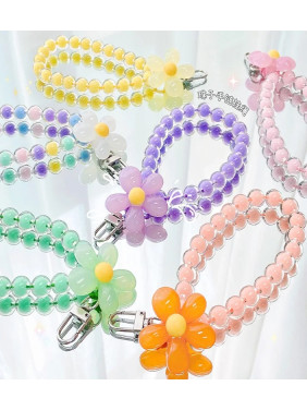 Декоративный брелок обвес для телефона с ромашкой , для защиты телефона от падений