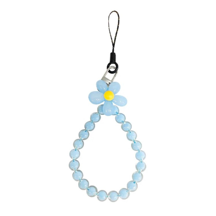 Декоративный брелок обвес для телефона с ромашкой , для защиты телефона от падений
