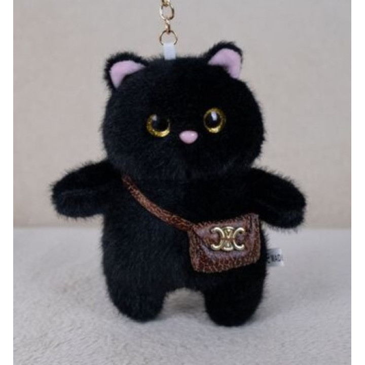 Мягкая игрушка брелок Кот с сумочкой