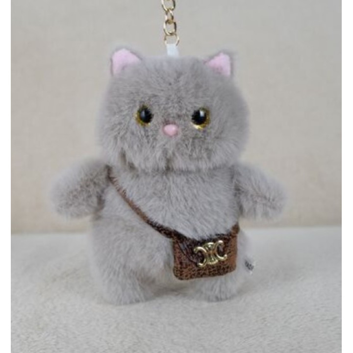 Мягкая игрушка брелок Кот с сумочкой