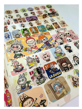 Раскраска " Лабубу "с наклейками(126 шт.) и цветными страницами