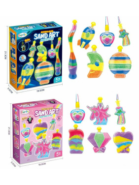 Детский творческий ночник песочный бутылка с цветным песком для внутренней игры и декора