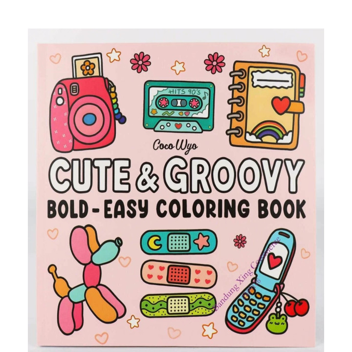 Раскраска антистресс для взрослых и подростков Coco Wyo -Cute & Groovy