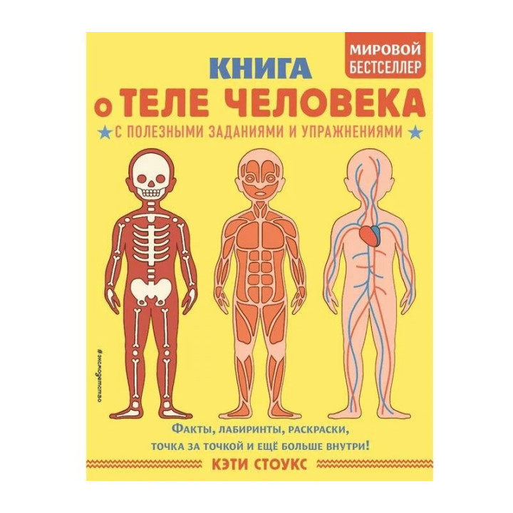 Энциклопедии Эксмодетство Книга о теле человека с полезными заданиями и упражнениями. Кэти Стоукс