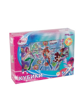 Кубики пластиковые 12шт Step Puzzle Disney Winx