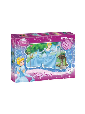 Кубики пластиковые 12шт Step Puzzle Disney Принцесса