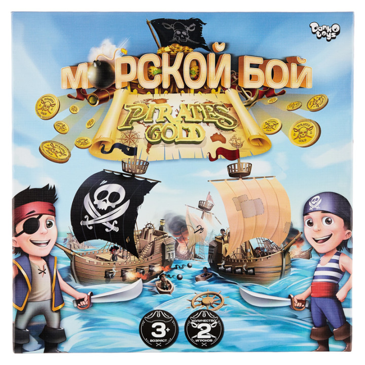 Настольная стратегическая игра "Морской бой Pirate Gold"