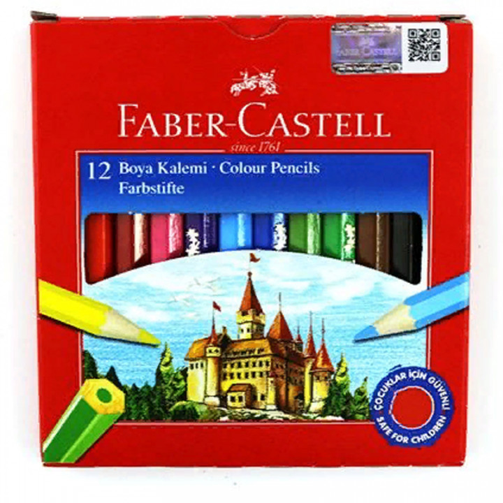 12-цветные сухие мелки Faber Castell 1/2 с половиной размера