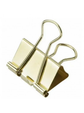 Зажим золотистый 41 мм Binder clips HuijiawJ 