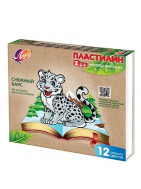 Пластилин классический ЛУЧ "Zoo", 12 цветов, 180 г