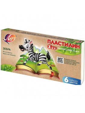 Пластилин Zoo, 6 цветов