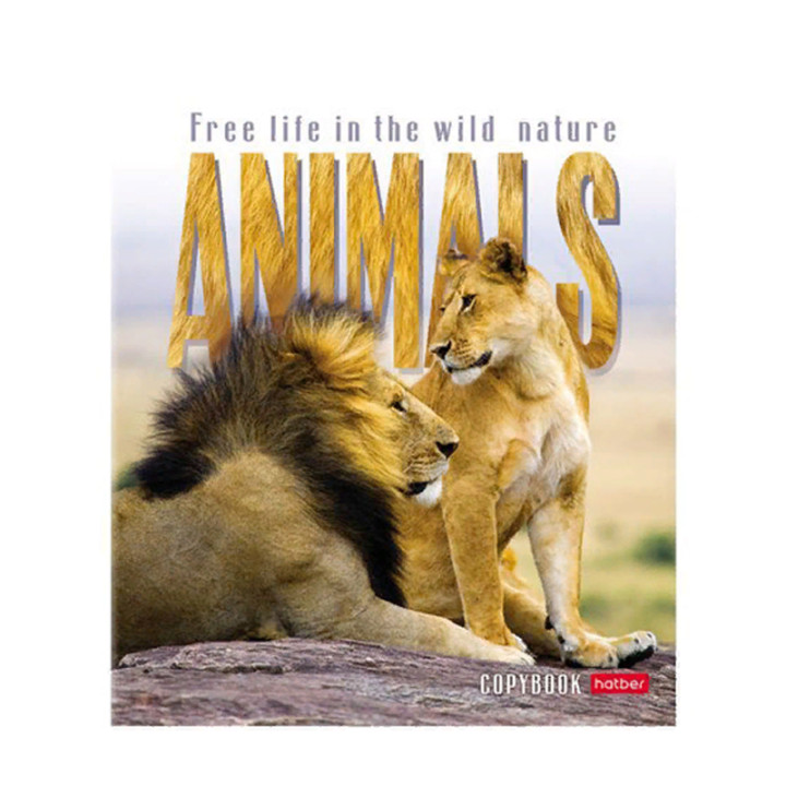 Тетрадь 48л А5 клетка "Animals"  Hatber