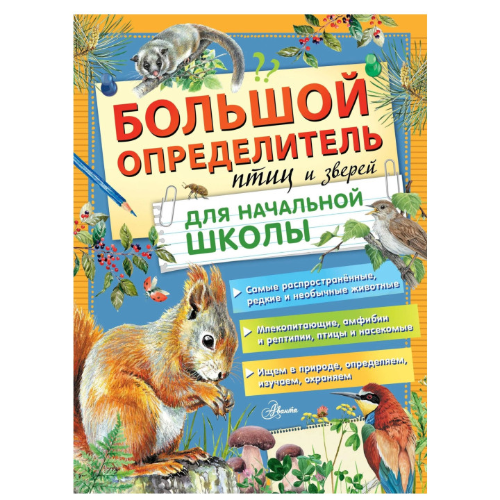 Большой определитель птиц и зверей для начальной школы